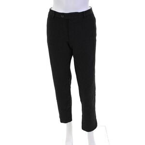 Vestimenta Womens Flat Front High Rise Straight Trouser Pants Charcoal Size 50